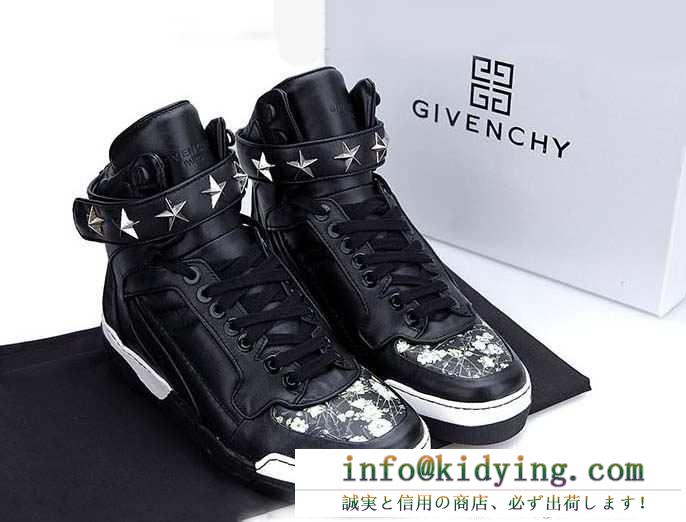 目玉商品 2015 ジバンシー givenchy メンズ レースアップ ハイカットスニーカー