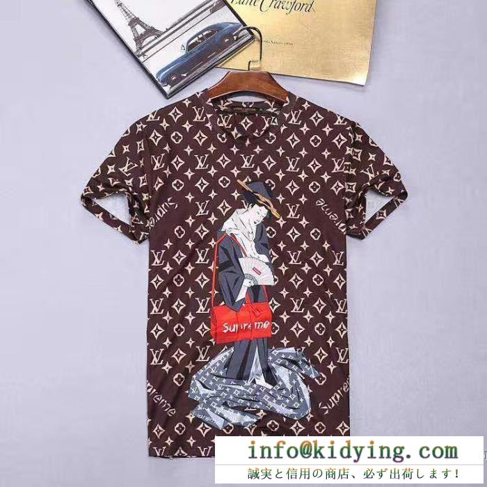 カジュアル 17春夏 louis vuitton ルイ ヴィトン 半袖tシャツ 大人気☆new!!