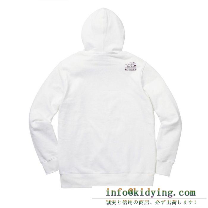 SupremeｘThe north face metallic logo hooded sweatshirtブラックのメンズフード付きシュプリームパーカーコピー