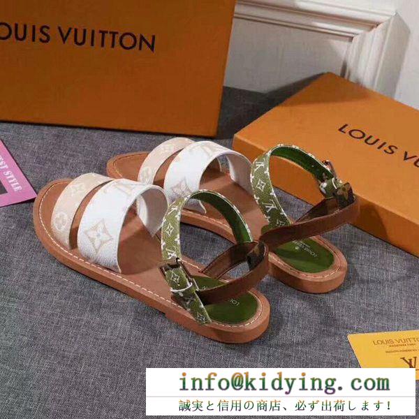 19SS 待望の新作カラー 使えて可愛いデザイン夏新品 ルイ ヴィトン louis vuitton サンダル 2色可選