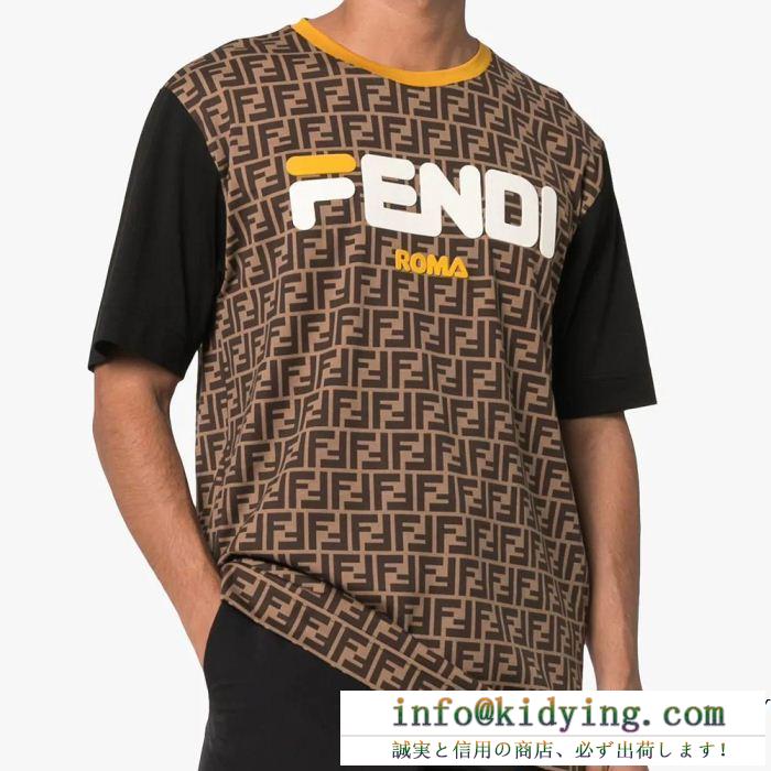 おしゃれ感度UP！ fendi フェンディ半袖tシャツ 2色可選 vip 先行セール2019年夏