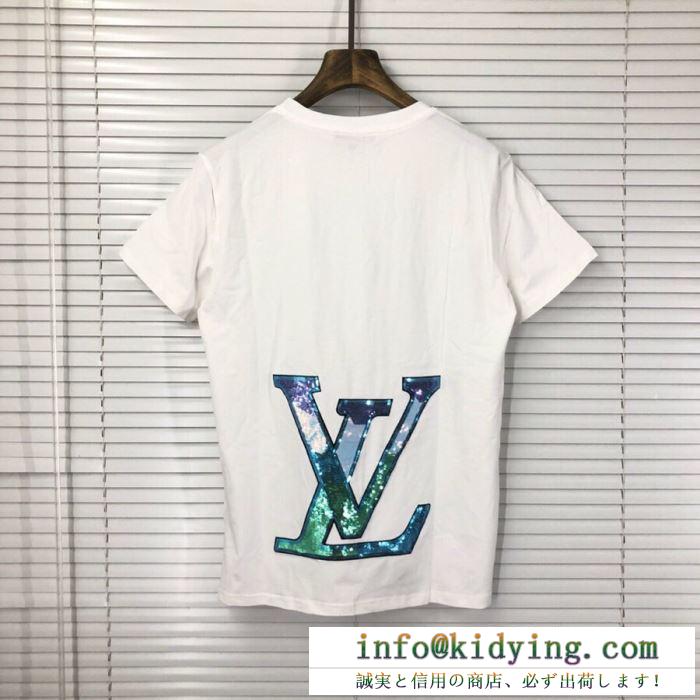 おしゃれな夏ファッション2019 tシャツ/半袖 2色可選 ルイ ヴィトントレン2019大人気 louis vuitton