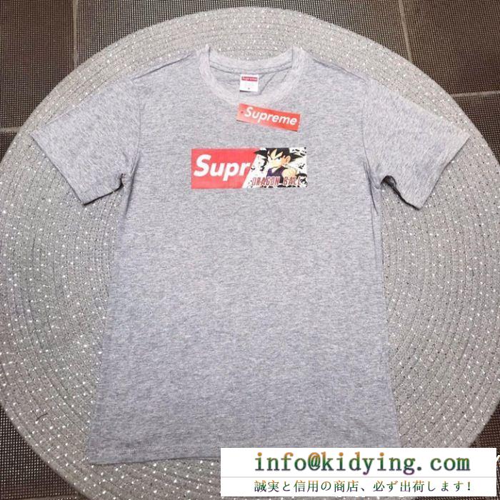 海外モデルSUPREMEシュプリーム tシャツ スーパーコピーユニセックス丸首半袖ボックスロゴsun wukongプリント