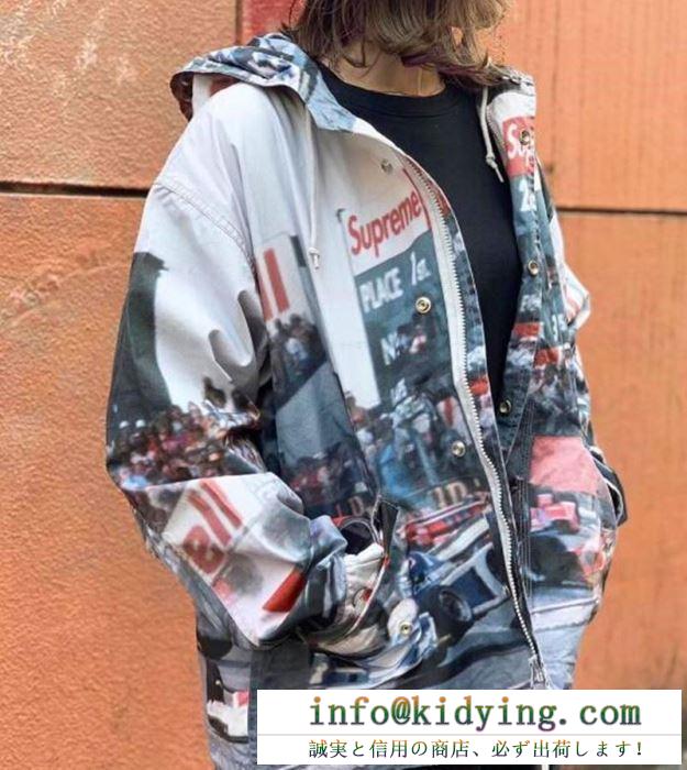 お気に入りの上品 supreme 19ss grand prix parka 爽やかな雰囲気に仕上げる 軽量ジャケット これで完璧