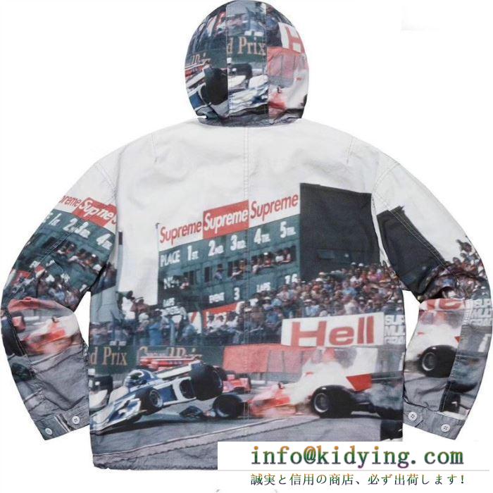 お気に入りの上品 supreme 19ss grand prix parka 爽やかな雰囲気に仕上げる 軽量ジャケット これで完璧