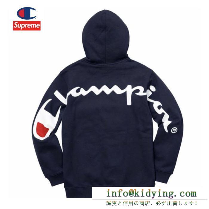 Supreme x champion 19aw hooded sweatshirt 4色可選 パーカー冬の防寒に欠かせないアイテム