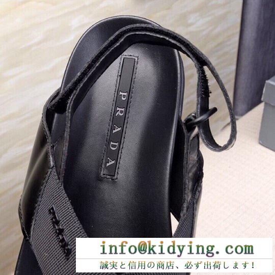 プラダ prada メンズ サンダル 最新のファッションブーム コピー 通勤通学 日常 ブラック 品質保証 4x3209_1o2c_f0002