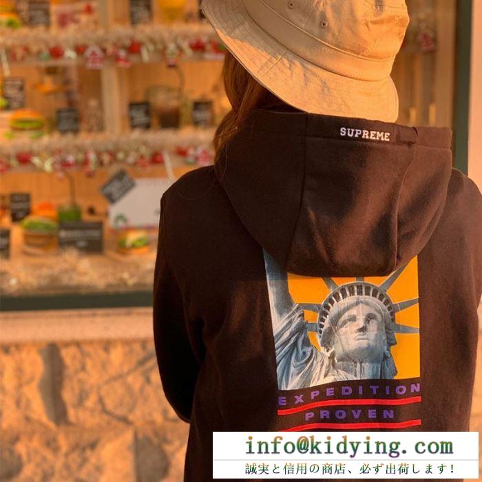 コレクション 2020 2色可選 supreme 19fw tnf statue of liberty hooded パーカー 国内完売となっているレア商品