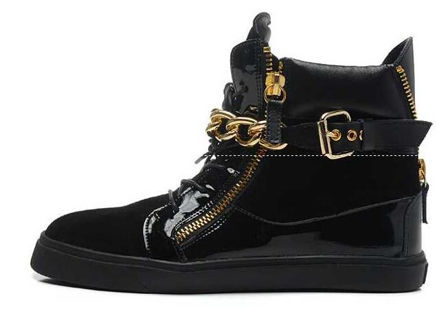 お洒落なGiuseppe zanotti ジュゼッペ ザノッティスーパーコピー 履き心地が良好な黒いメンズスニーカー.