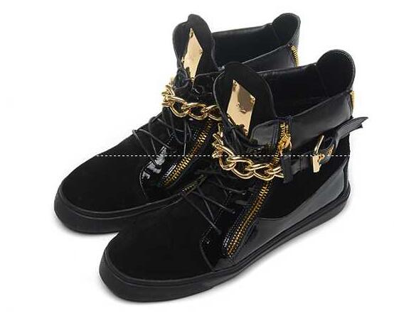 お洒落なGiuseppe zanotti ジュゼッペ ザノッティスーパーコピー 履き心地が良好な黒いメンズスニーカー.