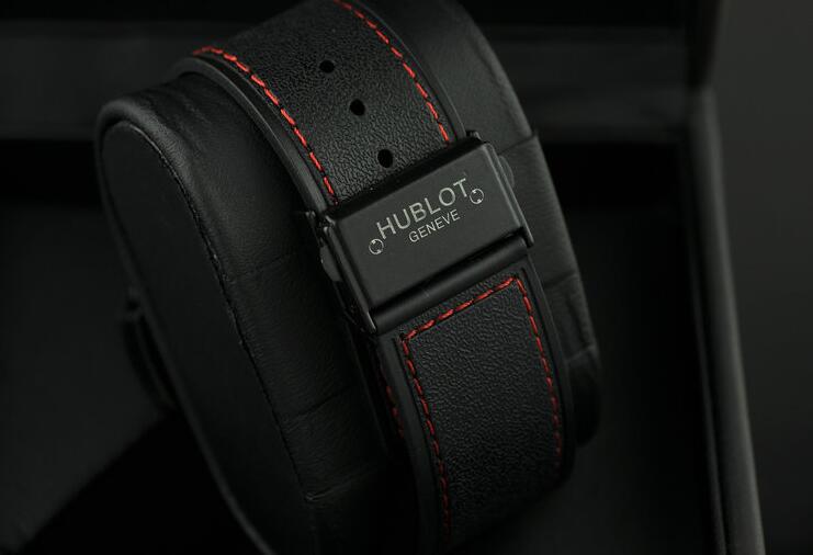 ウブロ 時計 メンズ hublot ビッグバン ウニコ オールブラック デイト付きの赤5針文字盤 爆買いセールの男性ウォッチ.