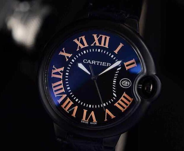 高い評価 カルティエ cartier バロンブルーlm w69012z4 メンズ腕時計新作 ブラック