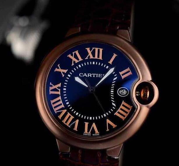 高い評価 カルティエ cartier バロンブルーlm w69012z4 メンズ腕時計新作 ブラック