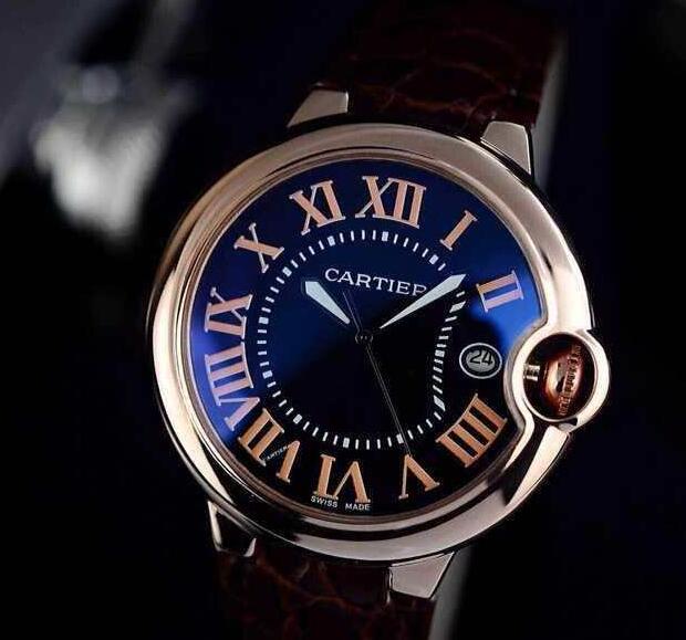 高い評価 カルティエ cartier バロンブルーlm w69012z4 メンズ腕時計新作 ブラック