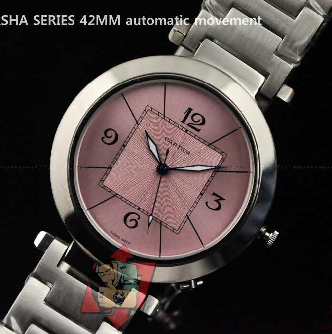 Cartierカルティエ偽物 腕時計 ミスパシャ（miss pasha）w3140008 自動巻きレディース腕時計 ピンク ウオッチ