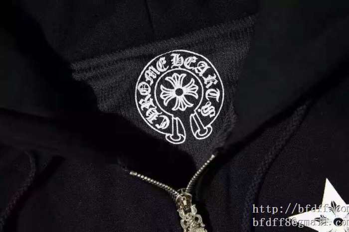 【激安】高級品通販CHROME hearts クロムハーツスーパーコピーパーカー 男女兼用パーカー偽物 ブルゾン ブラック フード付き