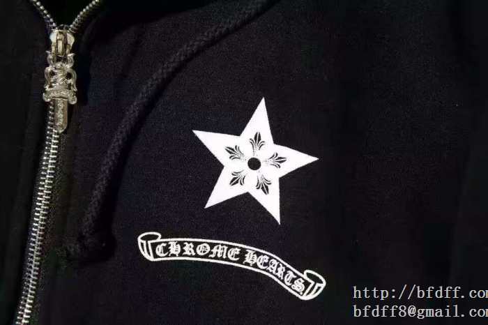 【激安】高級品通販CHROME hearts クロムハーツスーパーコピーパーカー 男女兼用パーカー偽物 ブルゾン ブラック フード付き