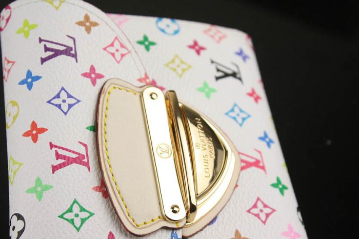 超激得高品質LOUIS vuitton ルイ ヴィトン コピー レザー ロゴ付き レディースミニ財布 三つ折り短財布 ホワイト