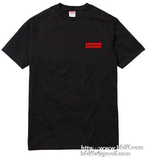 シンプルなシュプリームボックスロゴプリントＴシャツSUPREMEクールネック半袖2色可選