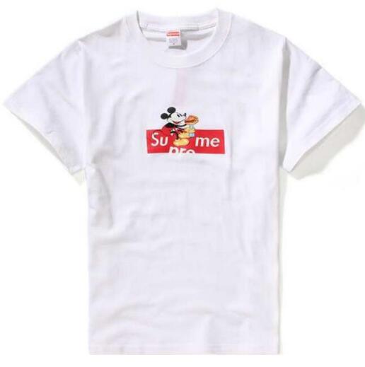 シンプルなシュプリームＴシャツコピーSUPREMEプリント半袖Ｔシャツクールネック2色可選