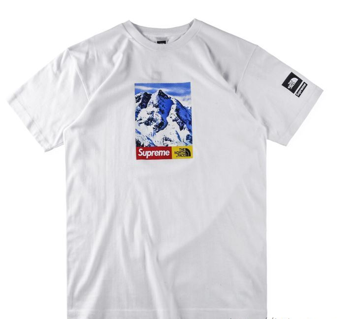 SUPREME 18夏季新作品 supreme×the north face mountain tee 半袖tシャツ クラシックロゴ クルーネック 3色可選 