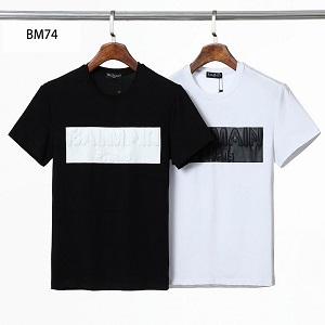BALMAIN黒色白色袖Ｔシャツ今季使いやすいバルマンスーパーコピー