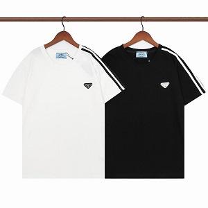 黒色白色半袖PRADAトレンド半袖Ｔシャツスーパーコピープラダ★激安価格★