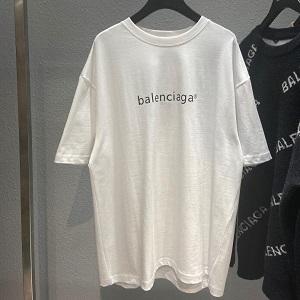 半袖Ｔシャツバレンシアガ黒色白色シンプルデザインウェアBALENCIAGAスーパーコピー