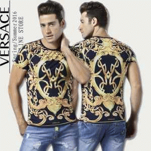 2016春夏   ヴェルサーチ VERSACE  大人の個性を。 半袖Tシャツ 2色可選