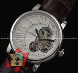 個性的なヴィンデージ風が出るカルティエ  コピー、Cartierの2針ハンドロゴ付きメンズ腕時計.