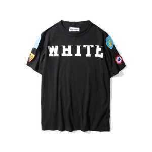オフホワイト 2017春夏 セレブ風 ティーシャツ 3色可選 デザイン性の高い