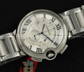 デイト付きのカルティエ 腕時計 レディース 爆買い大人気のCARTIER W6701004 ロンドソロ 自動巻き シルバーチエーン ウォッチ.