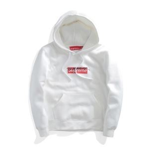 激安大特価得価2017秋冬SUPREMEシュプリームパーカー偽物【Box Logo Hooded Sweatshirt】ホワイトボックスロゴフード付きジャケット