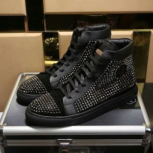 完売品！ フィリッププレイン 2017秋冬季超人気 ハイトップシューズ  PHILIPP PLEIN 爆買い得価