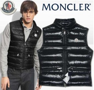 保温機能抜群モンクレールメンズダウンベストチブMONCLER TIB 左胸ロゴ有りダウンジャケット