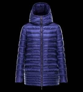 爆買い大得価防寒MONCLER モンクレールコピー通販レディース　ダウンジャケット　ロングダウンコート　フード付き　ブルー