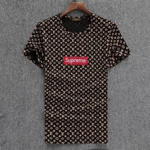 高級品 SUPREME LOUIS VUITTON コピー 半袖丸首Ｔシャツ シュプリームルイヴィトンコラボ モノグラム柄 ボックスロゴ3色可選