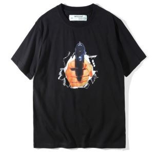 OFF-WHITE芸能人も愛用オフホワイトＴシャツ偽物ストリートクルーネックメンズ半袖ｔシャツ