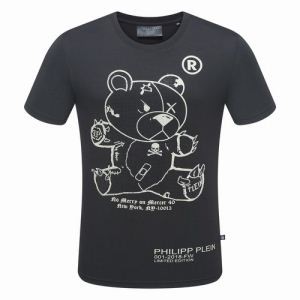 人気定番フィリッププレインｔシャツメンズファッションクマプリント半袖ｔシャツ2色可選クルーネック