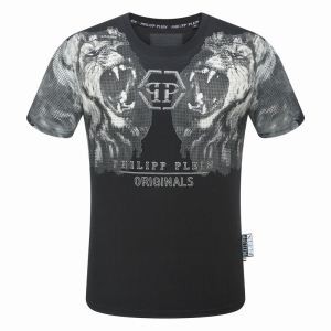 夏の圧倒的人気新品 PHILIPP PLEIN Ｔシャツ コピー ゆったり 大活躍 半袖 五分袖 トップス ブラック