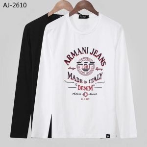 2018秋冬新作 少数入荷 VIP価格 即完売 注目を集める Tシャツ アルマーニ ARMANI 2色可選