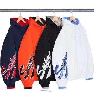 4色選択可  品質にこだわり Sup 18SS SLEEVE SCRIPT SIDELINE JACKET人気商品新色登場！ ダウンジャケット