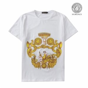 ヴェルサーチ 服 コピーVERSACEバロック調のプリントお洒落なメンズ半袖tシャツ華やかなディテール