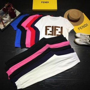 VIP 先行セール2019年夏 カジュアルの定番 FENDI フェンディ ジャージ 上下セット 多色可選