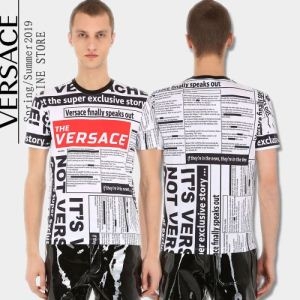 半袖Tシャツ 19SS 春夏最新作 春夏新作限定 超入手困難 夏新品完売間近 VERSACE ヴェルサーチ