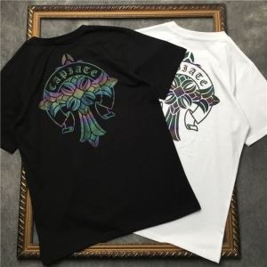 2色可選 男女兼用 SS19春夏入荷人気のスピーディ春夏季超人気限定コラボ  クロムハーツ CHROME HEARTS 半袖Tシャツ