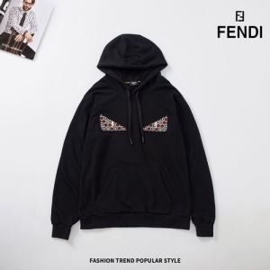 フェンディ メンズ パーカー トレンディなワードローブの必須品 FENDI コピー ホワイト ブラック プリント 日常 品質保証