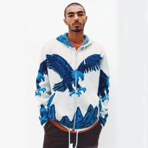 パーカー 活躍するトレンドアイテム 2019トレンドアイテム激安 SUPREME Eagle Hooded Zip Up Sweater