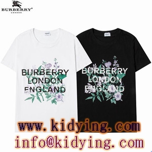 植物図案Burberryロゴtシャツ 今季幅広いジャンル シーンで自由な着こなしを楽しめるアイテム