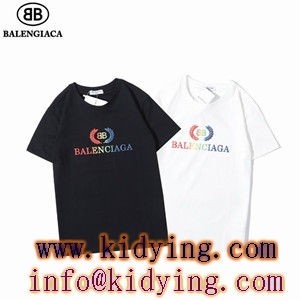 Balenciaga2021春夏 メンズ半袖ｔシャツ 人気バレンシアガ 限定ブランドカラーロゴ